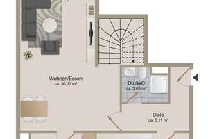 Großzügige und charmante 3-Zimmer Maisonette-Dachgeschoss-Wohnung in Mainz-Kastel – Die vollständige Adresse der Immobilie erhältst du vom Anbieter., 55252 Mainz-Kastel, Wiesbaden – Vorschaubild 20