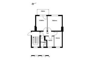 Hier lässt es sich aushalten: praktische 3-Zimmer-Wohnung – Hamburger Straße 262a, 28205 Bremen – Vorschaubild 2