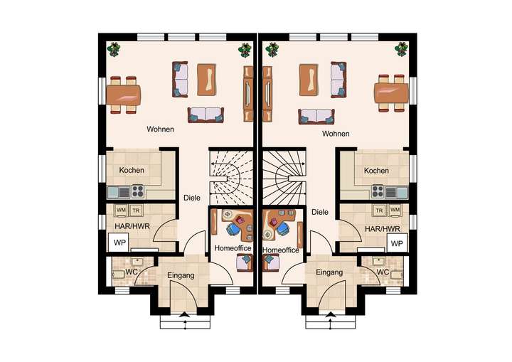 Grundrissbeispiel Erdgeschoss
