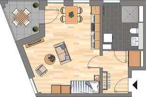 1-Zimmer-Wohnung in Essen Südviertel mit tollem Bad - Erstbezug – Bert-Brecht-Straße 27, 45128 Südviertel, Essen – Vorschaubild 6