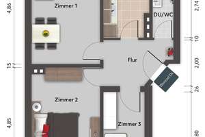 Frei lieferbare 2,5-Zimmer Eigentumswohnung zum Kauf in Willhelmsburg - Wentzel Dr. – Die vollständige Adresse der Immobilie erhältst du vom Anbieter., 21107 Wilhelmsburg, Hamburg – Vorschaubild 7