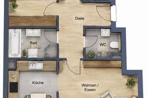 Einziehen & wohlfühlen – 3 Zi. Wohnung mit Südbalkon, hochw. EBK, TG, Aufzug, Parkett – Die vollständige Adresse der Immobilie erhältst du vom Anbieter., 4105 Zentrum-Nord, Leipzig – Vorschaubild 14