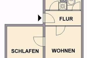 Lichterfüllte 2-Raum-Wohnung nahe Rosengarten – Gluckstr. 16, 9120 Kapellenberg, Chemnitz – Vorschaubild 3