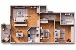 ** Lichtdurchflutete 3-ZKB-Wohnung mit sonnenverwöhntem Balkon in sehr gefragter Wohnlage, IN-Süd ** – Die vollständige Adresse der Immobilie erhältst du vom Anbieter., 85051 Süd, Ingolstadt – Vorschaubild 14
