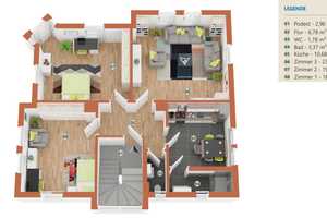 Stadtvilla mit 2 Wohneinheiten mit Garten, 3 Garagen und viel Potential – Ostalbkreis – Vorschaubild 31