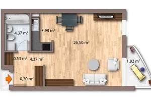 Frisch renoviert - 1 Raumwohnung ** Balkon ** neue EBK ** TG ** – Die vollständige Adresse der Immobilie erhältst du vom Anbieter., 4179 Leutzsch, Leipzig – Vorschaubild 2