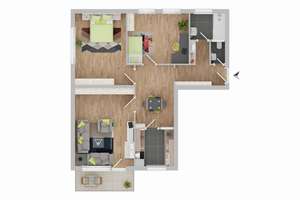 S-Feuerbach: Geräumige 3-Zimmer-Wohnung mit Balkon und Garage - ideal für die junge Familie! – Die vollständige Adresse der Immobilie erhältst du vom Anbieter., 70469 Lemberg/Föhrich, Stuttgart – Vorschaubild 12