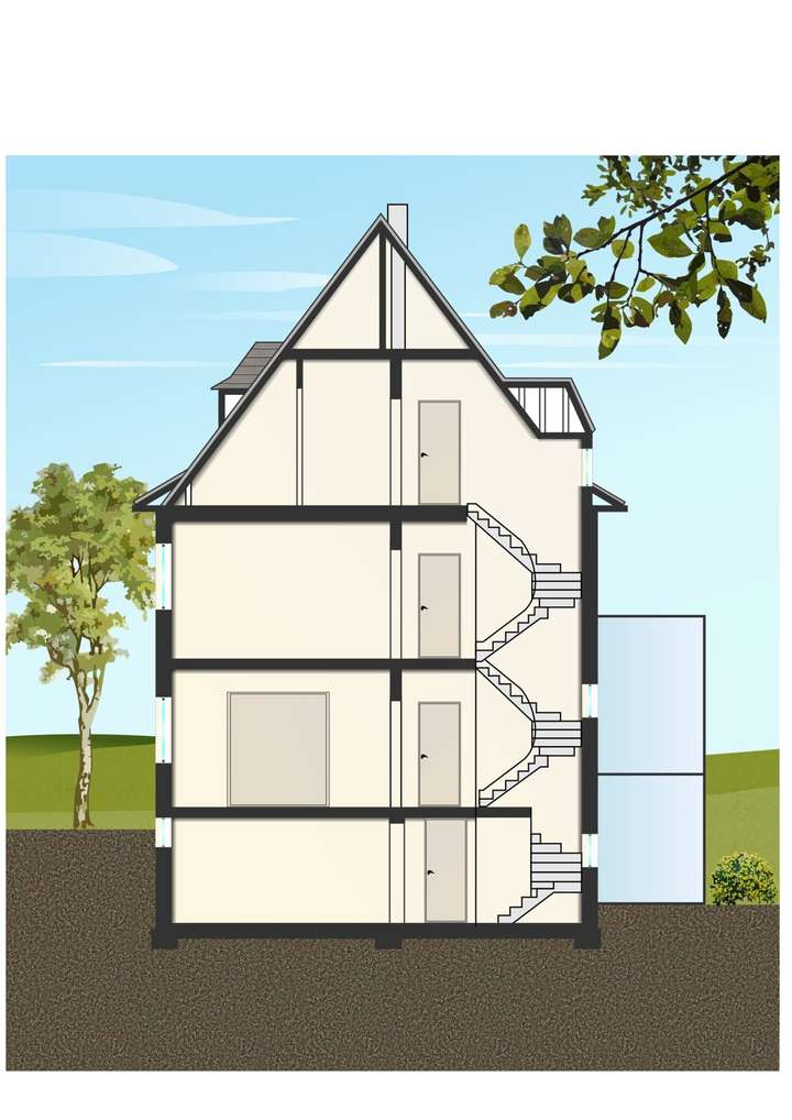 Schnitt der Immobilie