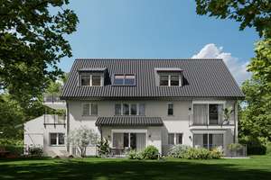 Rohbau fertig - Traumlage Waldperlach - 4 Zi.-Gart.-Whg. incl.. 2 Zi. im Souterrain  SW-Garten