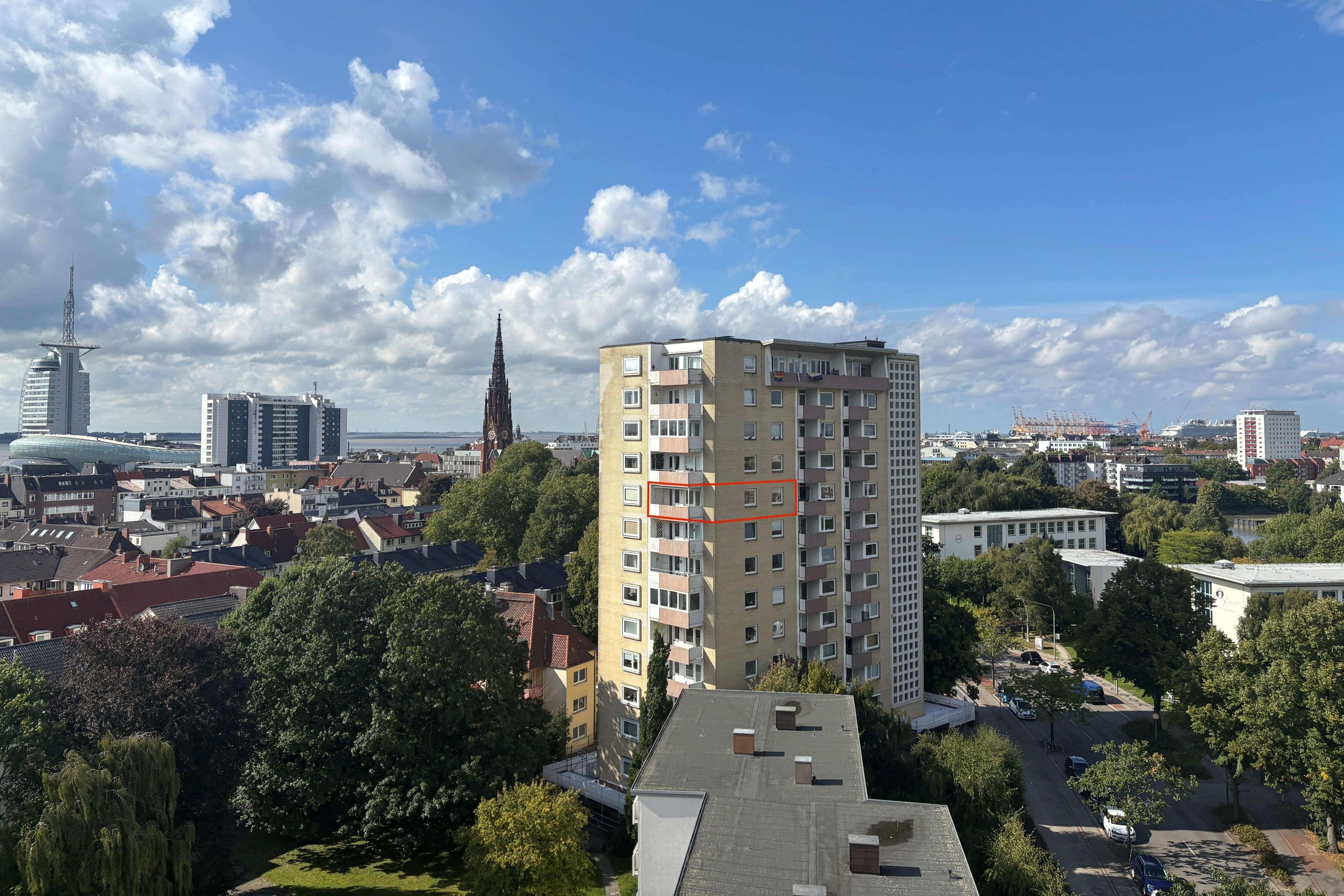 Mitte: 8 OG mit Fahrstuhl und Weserblick, Bremerhaven – Bild 1