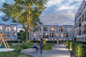 Stylische 1.5 Zimmer Neubauwohnung, große Loggia, teilmöbliert – Leinweberweg 36, 81249 Lochhausen, München – Vorschaubild 2