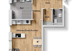 Leben im Westen Regensburgs! Hochwertige 3-Zi.-Neubau-Wohnung mit Balkon und Stellplatz  – Die vollständige Adresse der Immobilie erhältst du vom Anbieter., 93049 Westenviertel, Regensburg – Vorschaubild 4