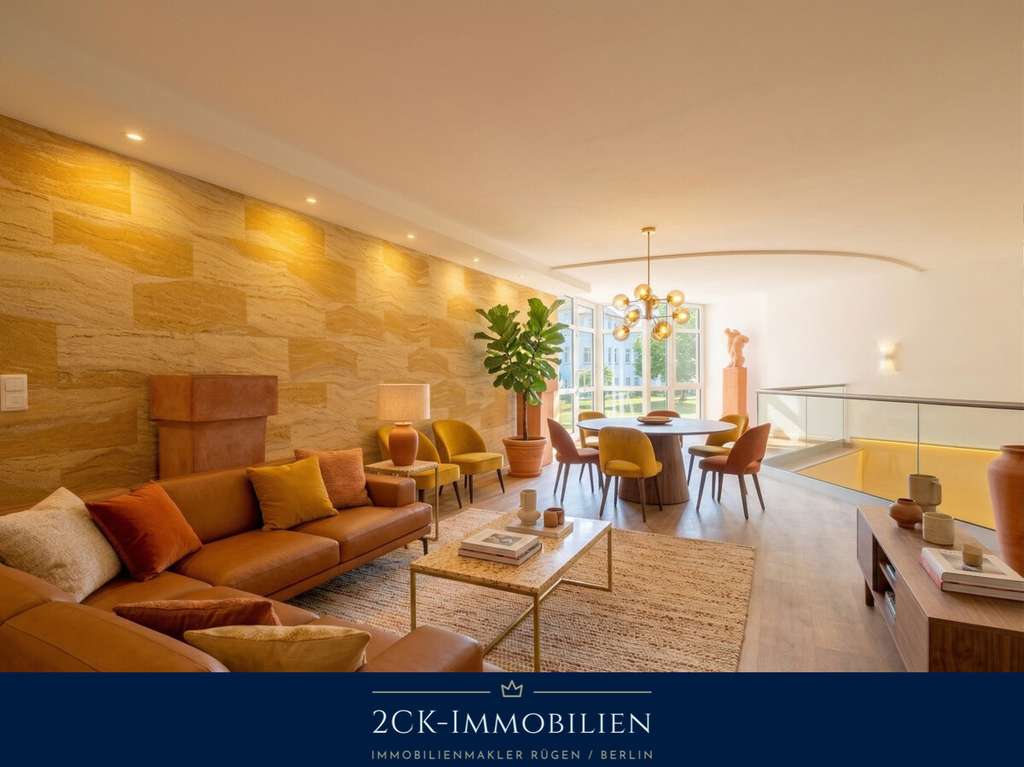 Immobilie in Göhren - 135 m² Erdgeschosswohnung im Ostseebad Göhren: Meerblick, 76 m² Wohnbereich und große S/W-Terrasse! - Bild 1