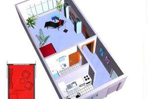 Gemütliche helle 1-Zimmer-Wohnung mit Einbauküche – Eilenburger Straße 57, 4317 Reudnitz-Thonberg, Leipzig – Vorschaubild 1