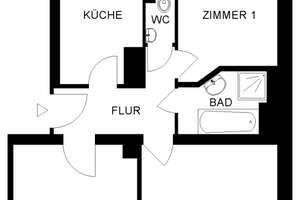 3 Zimmer Wohnung im 2. OG mit Balkon (ohne Aufzug) – Hillerstr. 03, 90429 Eberhardshof, Nürnberg – Vorschaubild 2
