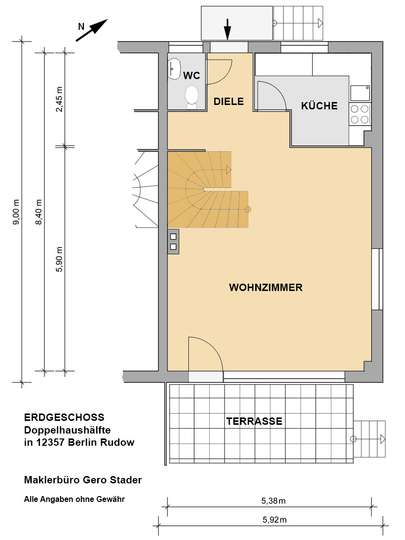 Gepflegte Doppelhaushälfte im Rudower Blumenviertel - Bild 29