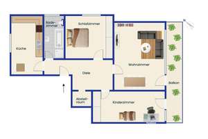3-Zimmer-Wohnung in Hochparterre nahe Hagen Zentrum inkl. 2 Stellplätzen, auch gewerblich nutzbar – 58089 Wehringhausen, Hagen – Vorschaubild 7