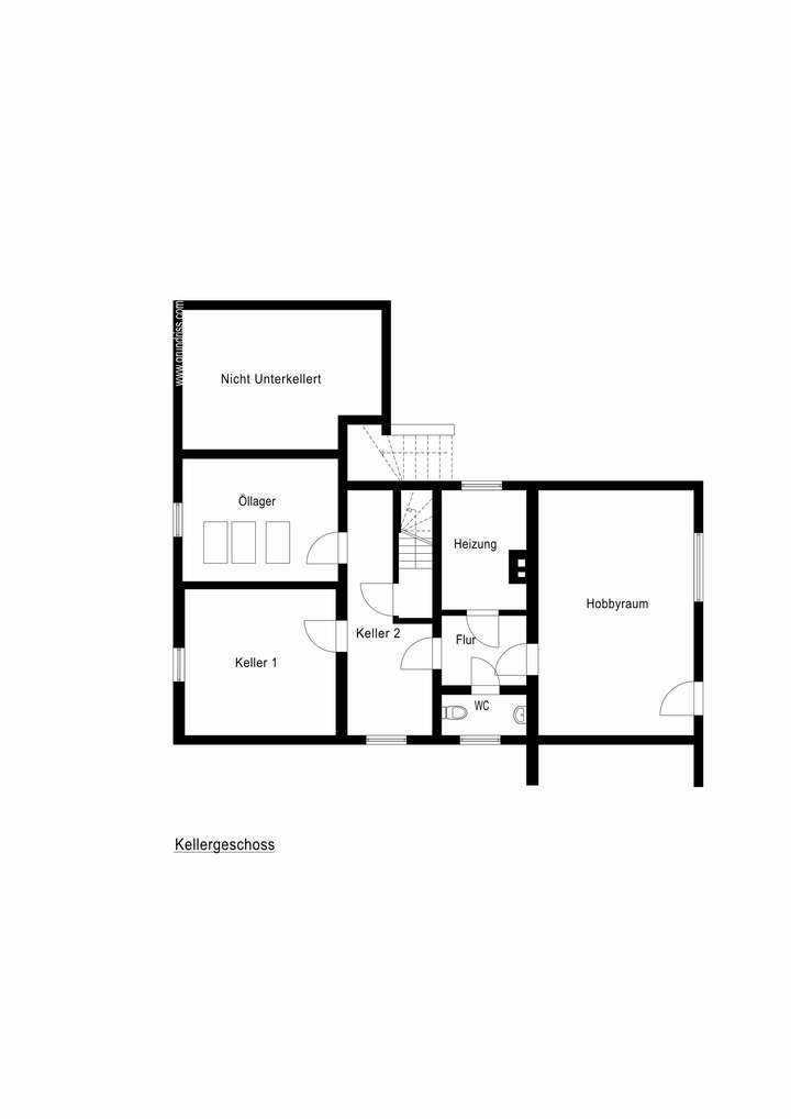 Kellergeschoss - Maßstab unbe