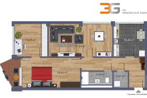 3-Zimmerwohnung mit Balkon in zentraler Lage – Poststraße 1, 38440 Stadtmitte (Ortsteil), Wolfsburg – Vorschaubild 11