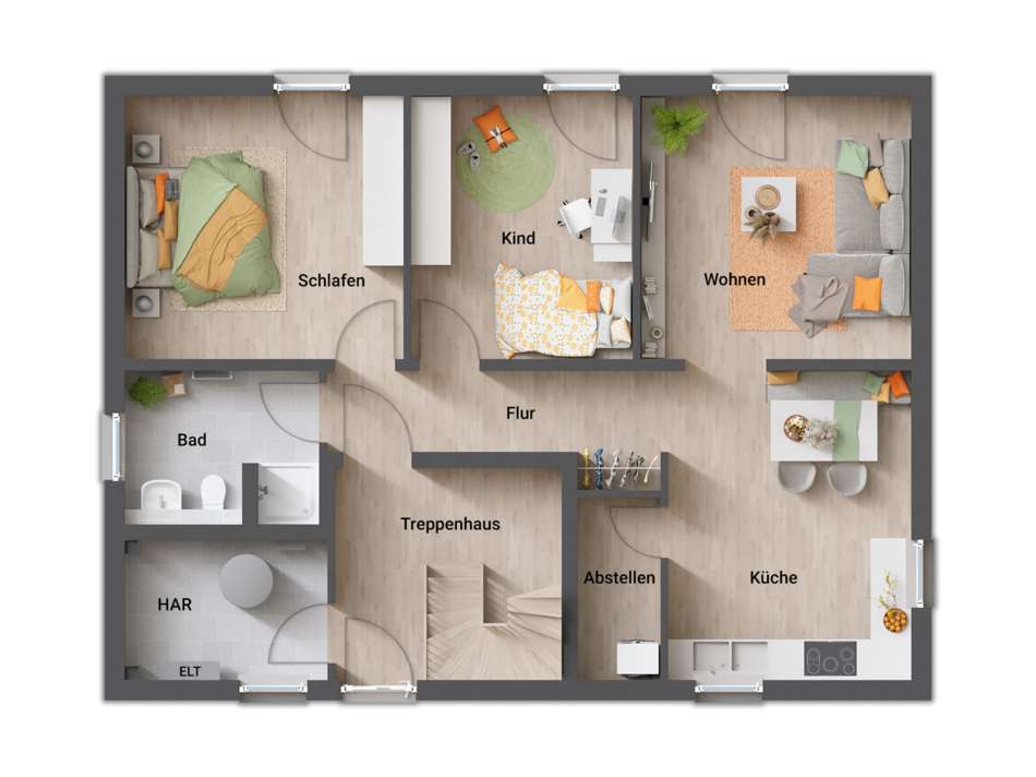Wohnbeispiel Erdgeschoss