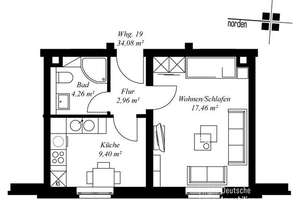 Kleine Singlewohnung in Eutritzsch – Bonhoefferstraße 6, 4129 Eutritzsch, Leipzig – Vorschaubild 8