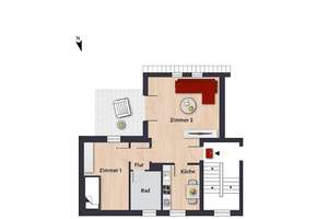 Singles aufgepasst! Gut geschnitte Wohnung in der Nordstadt // DG links – Hubertusstr. 61, 38448 Kreuzheide, Wolfsburg – Vorschaubild 5