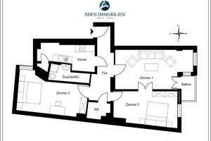BEZUGSFREI: 3-Zi.-Altbauwohnung, Balkon, Stuck, Dielen für den individuellem Gestaltungsspielraum! – 10713 Wilmersdorf, Berlin – Vorschaubild 2