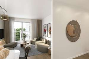 4-Zimmer-Wohnung mit drei Balkone und Tiefgaragenstellpatz in Neubauensemble