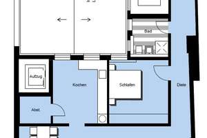 Hell und ruhig! Sanierte 4 Zimmer Altbauwohnung in Mitten der Duisburger Innenstadt. – Kuhstr. 23-25, 47051 Altstadt, Duisburg – Vorschaubild 13