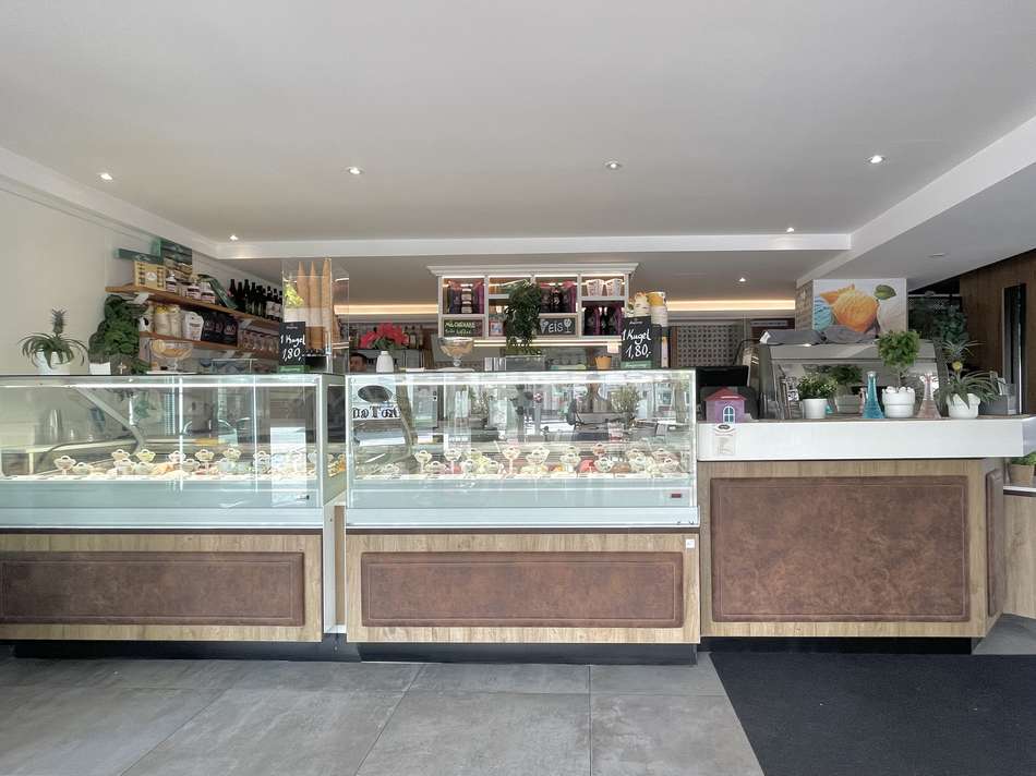 Eisdiele Theke