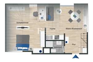 Attraktive 2,5-Zimmer-Maisonettewohnung in gepflegter Wohnanlage mit Stellplatz – Die vollständige Adresse der Immobilie erhältst du vom Anbieter., 97084 Heuchelhof, Würzburg – Vorschaubild 9