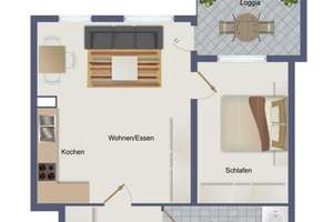 Modernisierte 2-Zimmer Wohnung mit Balkon und neuer Einbauküche, 1. OG in Frankfurt-Niederrad – Die vollständige Adresse der Immobilie erhältst du vom Anbieter., 60528 Niederrad, Frankfurt am Main – Vorschaubild 11