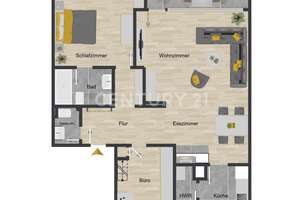 C21: Toplage Schwachhausen = 3-4-Zimmer-Maisonette-Wohnung mit Balkon, EBK & TG-Stellplatz – Die vollständige Adresse der Immobilie erhältst du vom Anbieter., 28329 Radio Bremen, Bremen – Vorschaubild 9