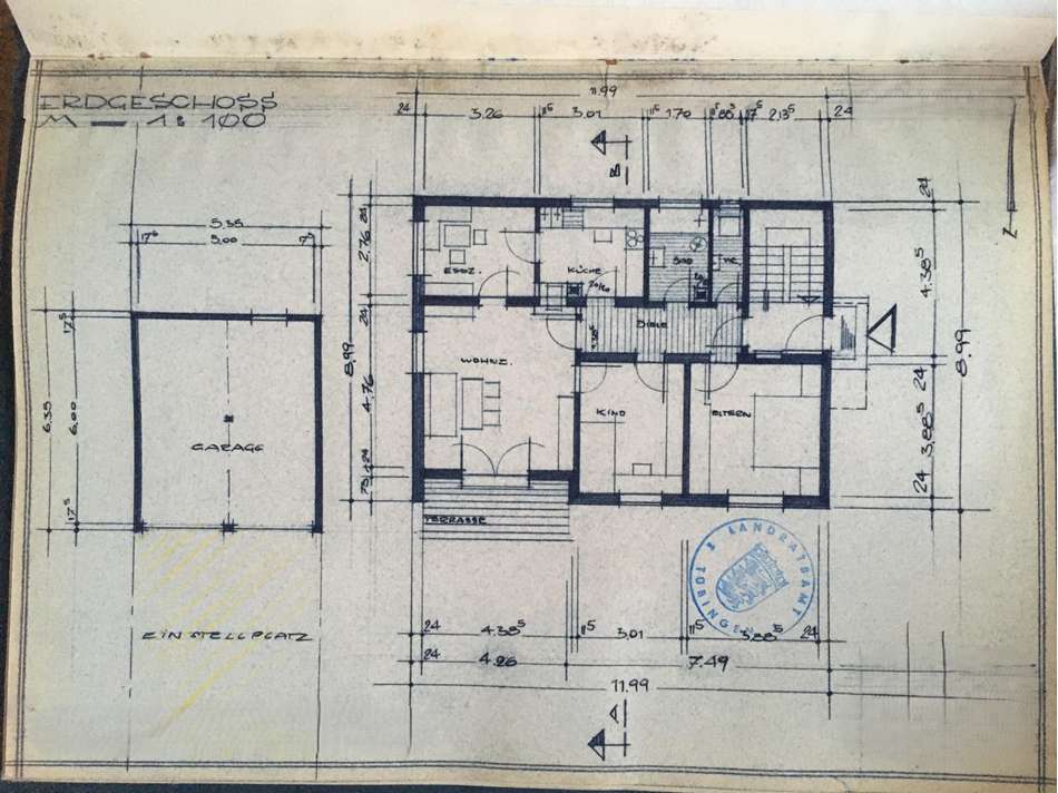 Bauplan Grundriss EG