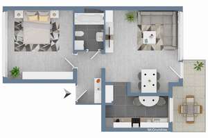 Charmante 2-Zimmer-Wohnung mit Balkon – ideal für Eigennutzer oder Kapitalanleger – 45475 Dümpten, Mülheim an der Ruhr – Vorschaubild 9