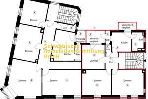 3-Zi.-Whg., 1. OG, Altbau, 2 x verglaste Veranda, *Sanierungsgebiet*, kein Denkmalschutz, ATP 5 – Die vollständige Adresse der Immobilie erhältst du vom Anbieter., 70376 Neckarvorstadt, Stuttgart – Vorschaubild 2