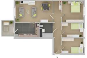 Provisionfreie charmante 4-Zimmer-Wohnung mit Balkon von Privat – Die vollständige Adresse der Immobilie erhältst du vom Anbieter., 13059 Neu-Hohenschönhausen, Berlin – Vorschaubild 9