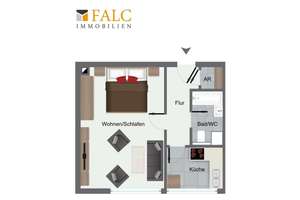 Voll möblierte 1-Zimmer-Wohnung mit Gartenmitnutzung – hell, modern & zentral! – Die vollständige Adresse der Immobilie erhältst du vom Anbieter., 90429 Höfen, Nürnberg – Vorschaubild 10