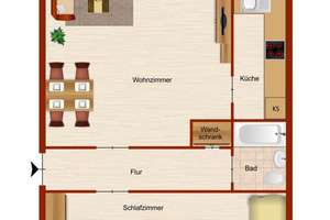 Charmante 2-Zimmer-Wohnung mit Laminatboden in Wolfsburg – Potsdamer Straße 8, 38444 Westhagen, Wolfsburg – Vorschaubild 2