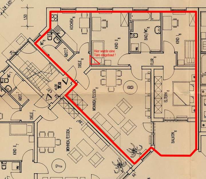 Der Grundriss zur Wohnung