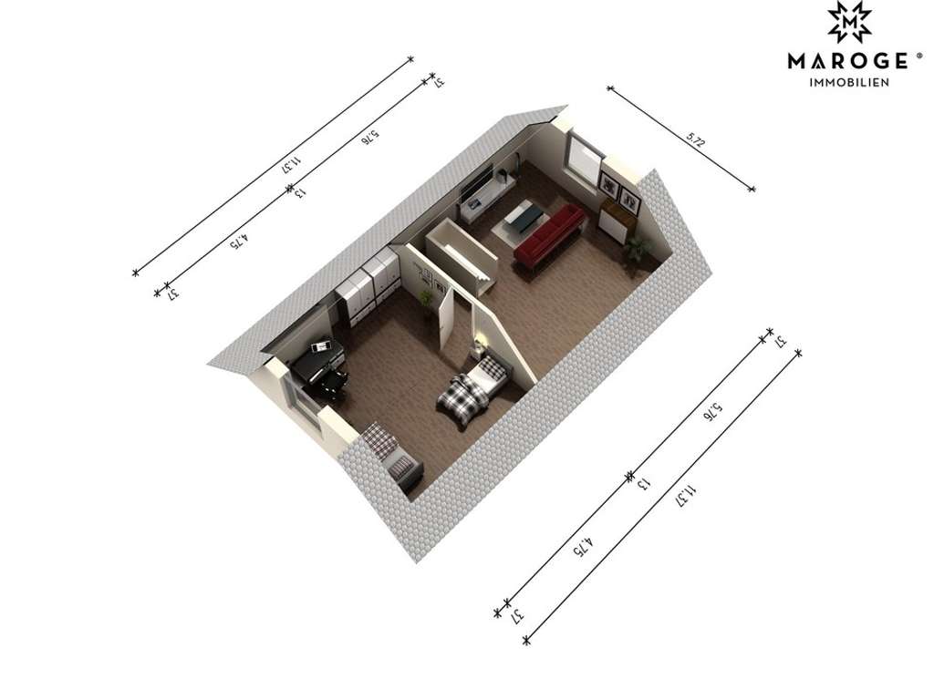 Immobilie in Neuenstadt am Kocher - Exklusives Wohnen in ruhiger, naturnaher Lage – Maisonette-Wohnung mit vielseitigem Raumkonzept - Bild 1