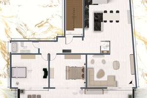 Tolle Penthouse - Wohnung mit großem Balkon und Kamin