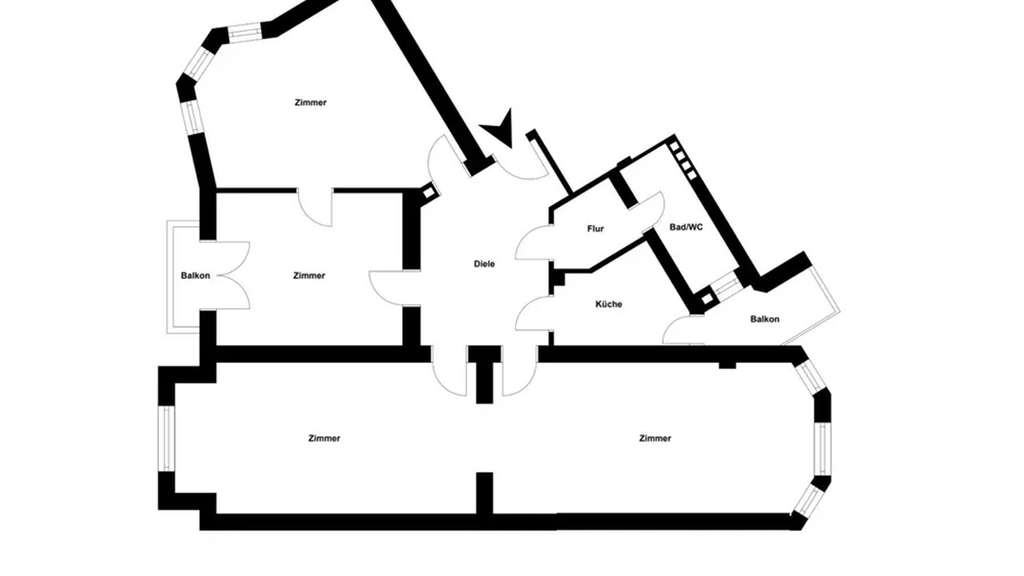 Stilvolle 4-Raum-Wohnung mit 2 kleinen Balkonen in Zoolage, ohne Courtage