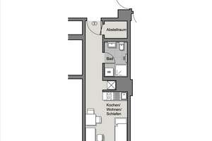 1-Zimmer mit Balkon und Einbauküche! – Kroatengasse 13, 97070 Altstadt, Würzburg – Vorschaubild 2