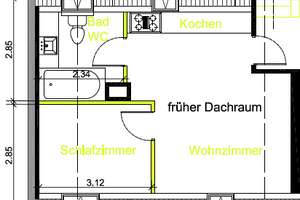 2-Zimmer Dachgeschoss Wohnung – Daimlerstraße 99, 70372 Veielbrunnen, Stuttgart – Vorschaubild 6