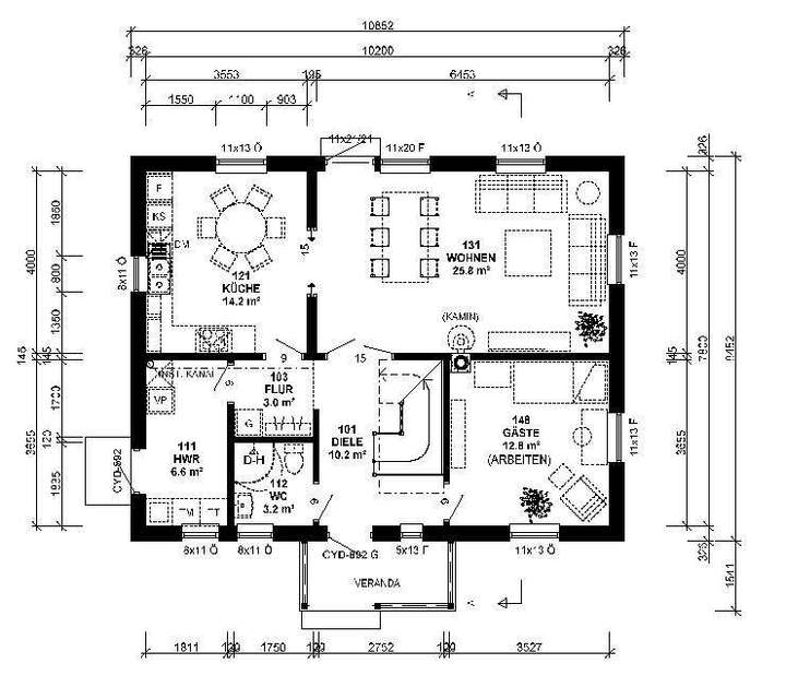 Erdgeschoss Haus KNUTSTORP