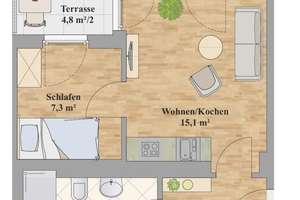 Gemütliche Wohnung mit Terrasse und kleinen eigenen Garten! – Die vollständige Adresse der Immobilie erhältst du vom Anbieter., 1219 Leubnitz-Neuostra, Dresden – Vorschaubild 8