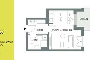 Neuwertiges City-Apartment in exklusiver Lage mit Balkon & Einbauküche – Kaulbachstraße 63a, 80539 Schwabing-Ost, München – Vorschaubild 2
