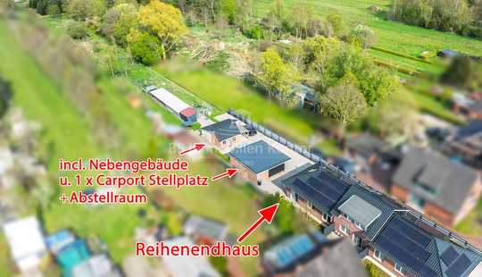 Bild von Top gepflegtes Reihenendhaus mit gr. Grundstück, PV Anlage, Carport und Nebengeb. in ruhiger Wohnlag
