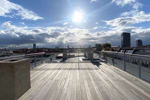 ERSTBEZUG NAHE BOXI | AUFDACHTERRASSE + WEST-LOGGIA | OFFENES STUDIO-APT. | MÖBLIERT | FAHRSTUHL